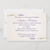 Paarse lavendelbloemen op houten Vrijgezellenfeest Kaart (Achterkant)