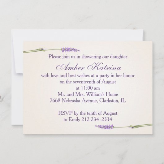 Paarse lavendelbloemen op houten Vrijgezellenfeest Kaart (Achterkant)