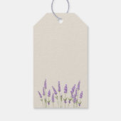 Paarse lavendelbloemen Vrijgezellenfeest Cadeaulabel (Achterkant)