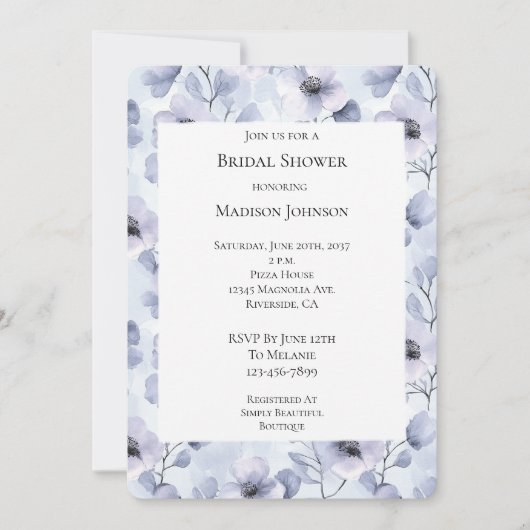  Paarse Lavendelbloemen Vrijgezellenfeest Kaart (Voorkant)