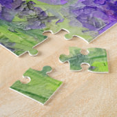 Paarse Lavendelbloemen Waterverf Bloemen Legpuzzel (Zijkant)