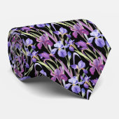 Paarse lavendelbloesem halsdoek stropdas (Opgerold)