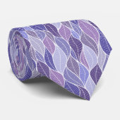 Paarse lavendelbloesem halsdoek stropdas (Opgerold)