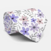 Paarse lavendelbloesem halsdoek stropdas (Opgerold)