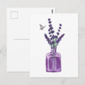 Paarse lavendelboeket briefkaart (Voorkant / Achterkant)
