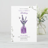 Paarse lavendelboeket kaart (Staand voorkant)