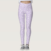 Paarse lavendelbomen winterkerst Leggings (Voorkant)
