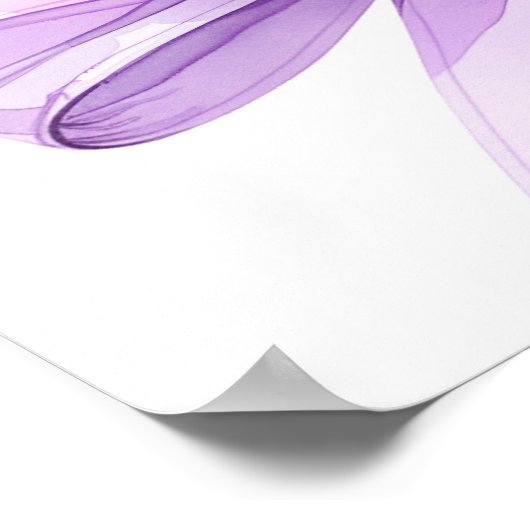 Paarse lavendelboog verjaardagsfeestje welkom poster (Hoek)