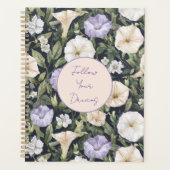 Paarse lavendelcrème Petunia bloemen   Planner (Voorkant)