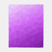 Paarse lavendelgradiënt geometrisch meshpatroon fleece deken (Voorkant)