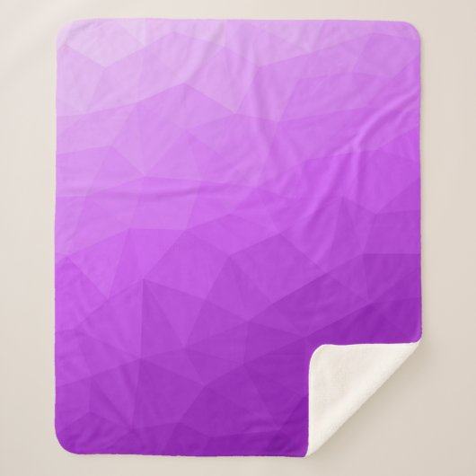 Paarse lavendelgradiënt geometrisch meshpatroon sherpa deken (Voorkant)