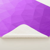 Paarse lavendelgradiënt geometrisch meshpatroon sherpa deken (3/4)