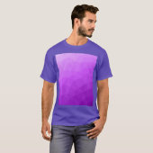 Paarse lavendelgradiënt geometrisch meshpatroon t-shirt (Voorkant volledig)