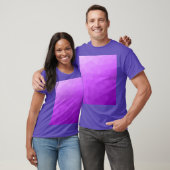 Paarse lavendelgradiënt geometrisch meshpatroon t-shirt (Unisex)