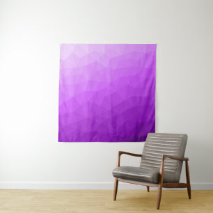 Paarse lavendelgradiënt geometrisch meshpatroon wandkleed