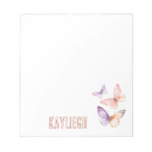 Paarse lavendelperzikvlinders notitieblok (Voorkant)