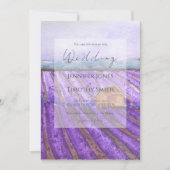 paarse lavendelveld aquarel kaart (Voorkant)