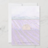 paarse lavendelveld aquarel kaart (Achterkant)