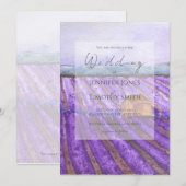 paarse lavendelveld aquarel kaart (Voorkant / Achterkant)