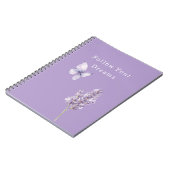 Paarse Lavendelvlinder Notitieboek (Linkerzijde)