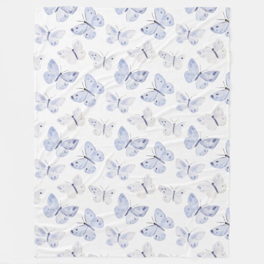 Paarse lavendelvlinders fleece deken (Voorkant)
