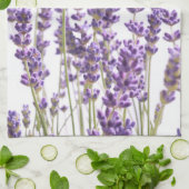 Paarse lavender #1 #decor #art theedoek (Gevouwen)