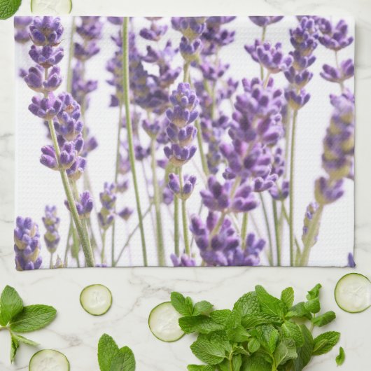 Paarse lavender #1 #decor #art theedoek (Gevouwen)