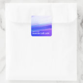 Paarse lavender Abstracte Waterverf Vierkante Sticker (Tas)