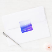 Paarse lavender Abstracte Waterverf Vierkante Sticker (Envelop)
