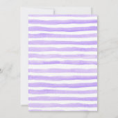 Paarse lavender Baptisme Floral Invitation Kaart (Achterkant)