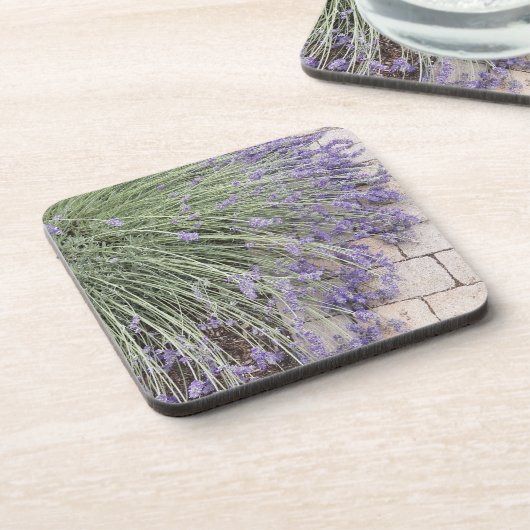 Paarse lavender Blooms Floral Bier Onderzetter (Linkerzijde)