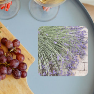 Paarse lavender Blooms Floral Kartonnen Onderzetters