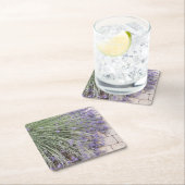 Paarse lavender Blooms Floral Kartonnen Onderzetters (Insitu)