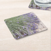 Paarse lavender Blooms Floral Kartonnen Onderzetters (Schuin)