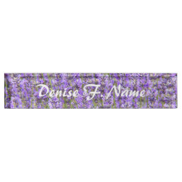 Paarse lavender Blooms gepersonaliseerde Floral Naambordje