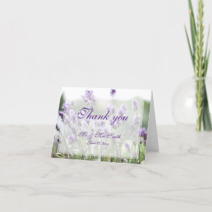 Paarse lavender Bohemian Weddenschap Dank je kaart
