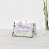 Paarse lavender Bohemian Weddenschap Dank je kaart (Voorkant)