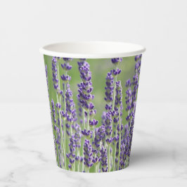 Paarse lavender Buds Floral Papieren Bekers