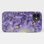 Paarse lavender en bijen iPhone Case (Achterkant (horizontaal))