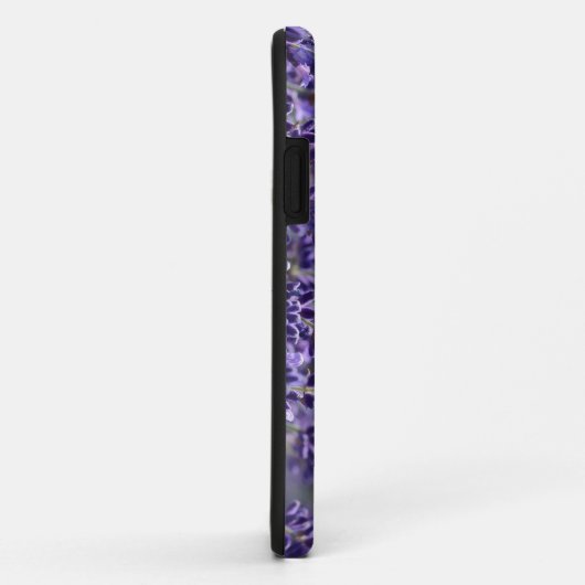 Paarse lavender en bijen iPhone Case (Achterkant/rechts)