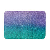 Paarse lavender en Blauwgroen Aqua Green Sparkly G Badmat (Voorkant)