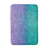 Paarse lavender en Blauwgroen Aqua Green Sparkly G Badmat (Voorkant Verticaal)
