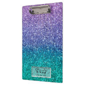 Paarse lavender en Blauwgroen Aqua Green Sparkly G Klembord (Links)