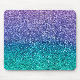 Paarse lavender en Blauwgroen Aqua Green Sparkly G Muismat