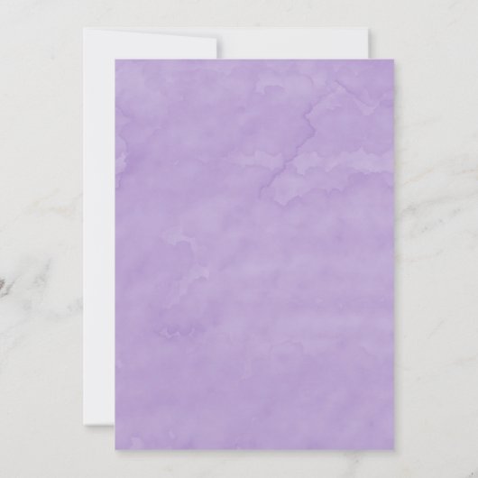 Paarse lavender en goudverf Geometric Wedding Kaart (Achterkant)