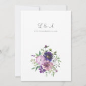 Paarse lavender en Violet Floral Wedding 2 Kaart (Achterkant)