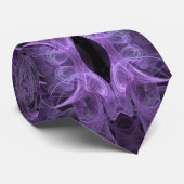 Paarse lavender en zwarte Abstracte fractale nekti Stropdas (Opgerold)