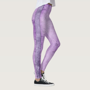 Paarse lavender Faded gestripte vrouwen Leggings