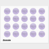 Paarse lavender faux glitter ombre bedankt ronde sticker (Vel)