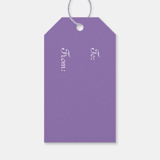 Paarse Lavender Fields Floral Cadeaulabel (Achterkant)
